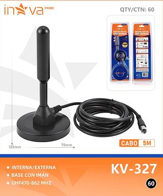 ANTENA DIGITAL PARA TV, CABO 5M-INOVA
