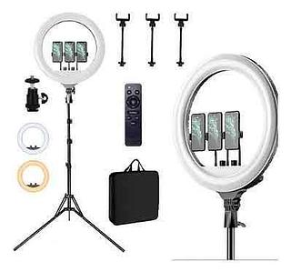 RING LIGHT, ANEL DE LUZ ( 18'' ), COM TRIPÉ PROFISSIONAL.