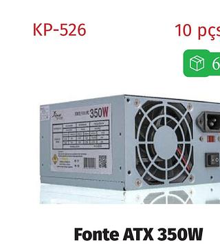 FONTE DE ALIMENTAÇÃO PARA PC, ( 350W ).