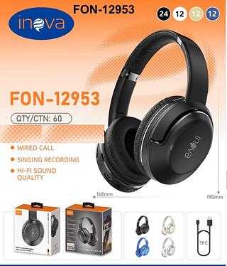 FONE DE OUVIDO SEM FIO, HEADSET, ( BT, RÁDIO FM, CARD SD, E AUX ). ( INOVA )