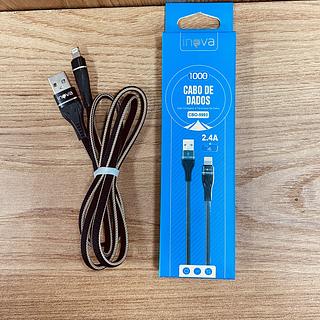CABO ( 2.4A ) DE NYLON PARA IPHONE ( I6 ), ( 1M ). ( INOVA )