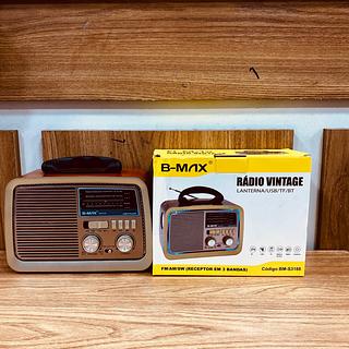 RÁDIO FM RECARREGÁVEL COM, ( SD, USB, RÁDIO FM, BT ).( B-MAX )