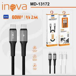 CABO TURBO PARA ANDROID (65W) USB C--C ( 2M ). ( INOVA )