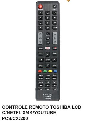 CONTROLE REMOTO PARA TV (TOSHIBA/LCD)