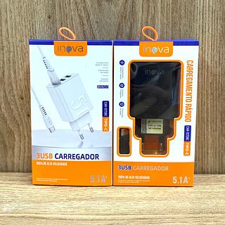 CARREGADOR ( 5.1A ) PARA ANDROID ( TC ) . ( INOVA )