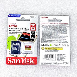 CARTÃO DE MEMÓRIA ( 64GB ), ORIGINAL. ( SanDisk )