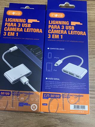 ADAPTADOR LIGHNING 3 EM 1 - PARA IPHONE