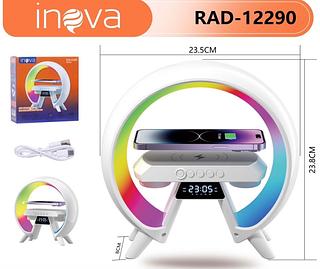 Caixa de som Speaker Relógio e Alto-Falante De LED Com Cerregamento Sem Fio Multifuncional De Mesa (INOVA)