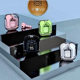 FONE DE OUVIDO SEM FIO, BLUETOOTH, COM VISOR DIGITAL ( ULTRAPODS MAX ).