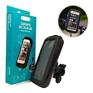 SUPORTE DE CELULAR COM CAPA PARA ( MOTO E BICICLETA ), ( 6.0''- 6.5'' ) . ( KIVEO )