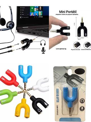 AUDIO ADAPTER - 2 MACHO 1 FEMEA