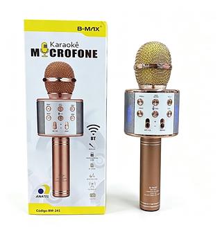 MICROFONE KARAOKÊ, COM CAIXA DE SOM, ( BT ). ( B-MAX )