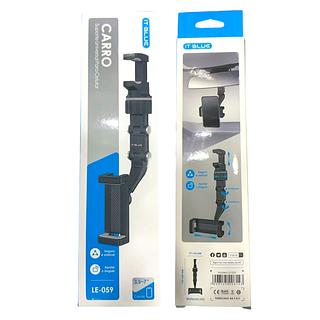 Suporte Veicular Universal para Celular 3,5 a 7 Polegadas IT-BLUE LE-059 Ajustável com Rotação 360° para Carro
