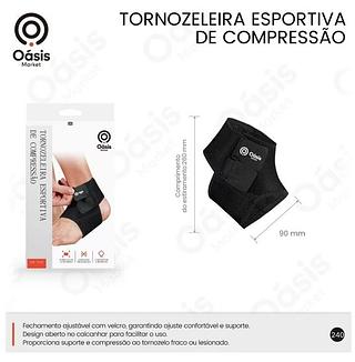 TORNOZELEIRA ESPORTIVA DE COMPRESSÃO. ( Oásis )
