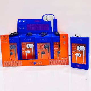 FONE DE OUVIDO COM FIO E BORRACHINHA( P2 ). ( INOVA )