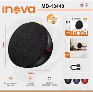 Caixa de Som Bluetooth Inova MD-13440 RGB LED Portátio Sem Fio USB