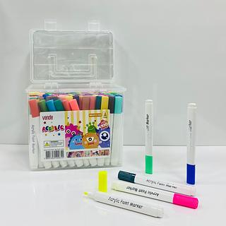 MALETA DE CANETA ACRÍLICA COLORIDA, COM ( 100 CORES ).