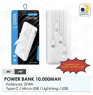 Carregador Portátil Power Bank 10.000mAh (IT.BLUE)