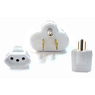 PLUG ADAPTADOR DE TOMADA NOVO PARA PLUG ANTIGO ( BIVOLT ). ( KNUP )