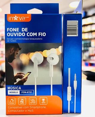 FONE DE OUVIDO COM FIO ( P2 ). ( INOVA )