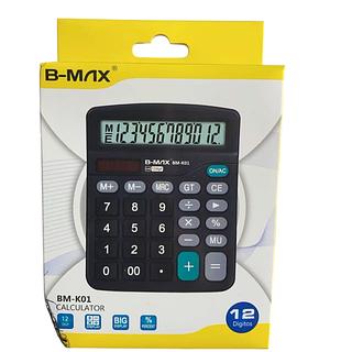 Calculadora de Mesa B-MAX BM-K01 12 Dígitos com Display Grande e Função Porcentagem