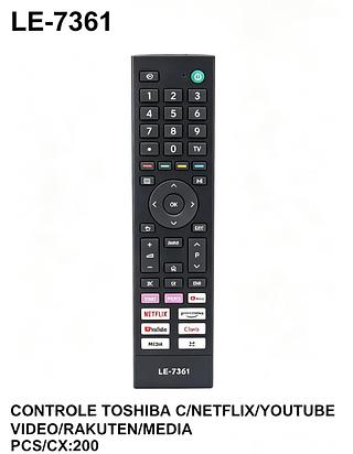 Controle Toshiba C/Netflix/Youtube Video/Rakuten/Media