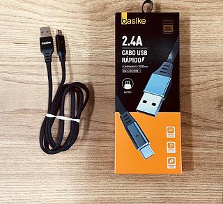 CABO ( 2.4A ) PARA ANDROID ( V8 ), ( 1M ). ( BASIKE )
