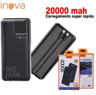 BATERIA PORTÁTIL ( 20.000mAh ), COM CABO PARA ANDROID ( TC ), E PARA IPHONE ( I6 )( POWER BANK ). ( INOVA )