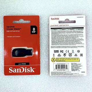 PEN DRIVE COMUM ( 8GB ), [ USB 2.0 ], ORIGINAL. ( SanDisk )