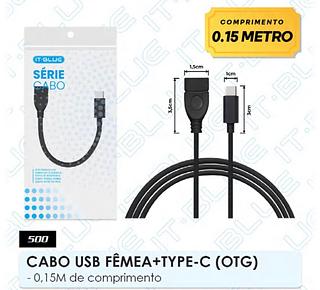 Adaptador Otg Tipo C Macho Usb Femea (IT-BLUE)