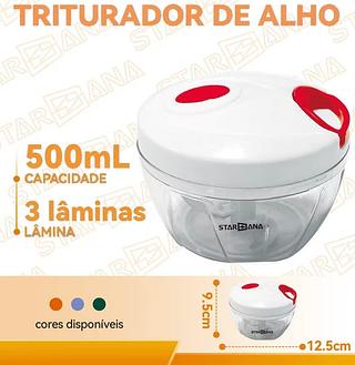 Processador de Alimentos Manual 500ml Compacto para Cozinha