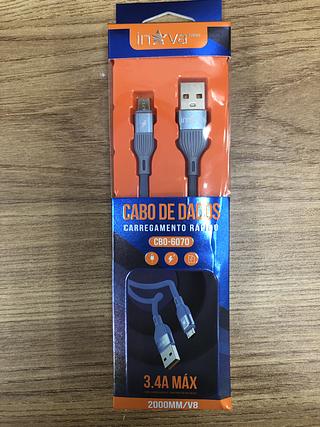 CABO ( 3.4A ) PARA ANDROID ( V8 ), ( 2M ). ( INOVA )