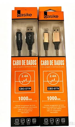 CABO ( 2.4A ) PARA ANDROID ( V8 ), ( 1M ). ( BASIKE )