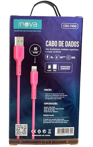 CABO ( 2.4A ) PARA IPHONE ( I6 ), ( 1M ). ( INOVA )