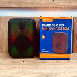 CAIXA DE SOM RECARREGÁVEL, COM LED ( RGB ), BT, RÁDIO FM. ( INOVA )