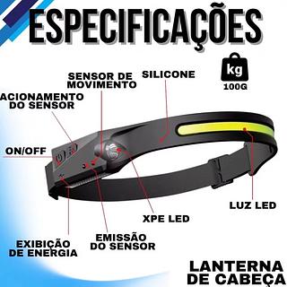 Lanterna De Cabeça LED Super Forte Resistente a Agua