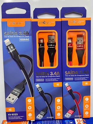 CABO ( 3.4A ) ( L ), PARA IPHONE ( I6 ), ( 1M ).