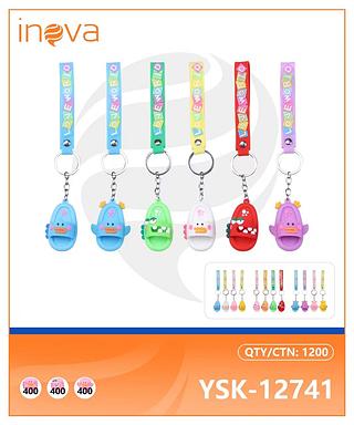 PACOTE DE CHAVEIROS PARA CHAVE DE ( CHINELO ), COM ( 12-UNIDADES ). ( INOVA )