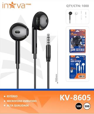 FONE DE OUVIDO COM FIO. ( INOVA )