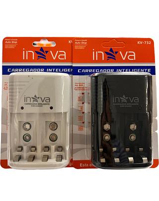 CARREGADOR DE PILHAS E BATERIA, ( AA, AAA, 9V ). ( INOVA )