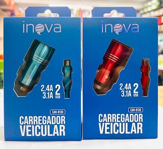 CARREGADOR VEICULAR ( 3.4A ) PARA ANDROID ( V8 ). ( INOVA )