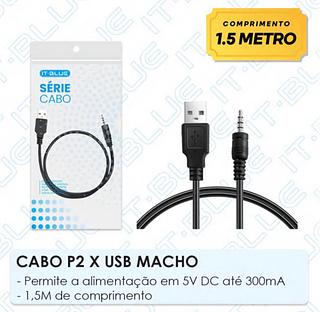 CABO USB PARA AUXILIAR ( P2 ).