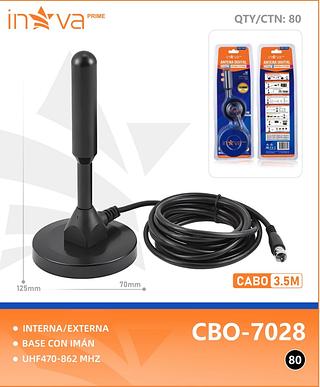 ANTENA DIGITAL PARA TV , CABO 3.5M-INOVA