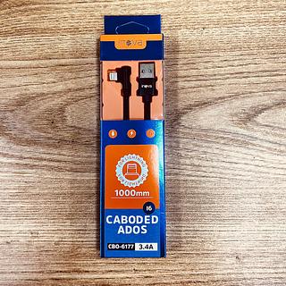 CABO ( 3.4A ) ( L ), PARA IPHONE ( I6 ), ( 1M ).