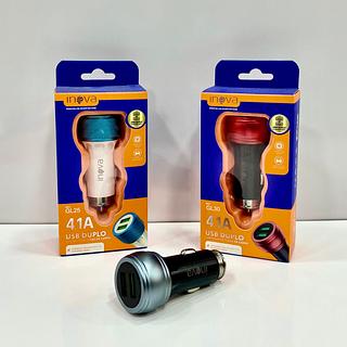 FONTE DE CARREGADOR ( 4.1A ) VEÍCULAR ( USB ) . ( INOVA )