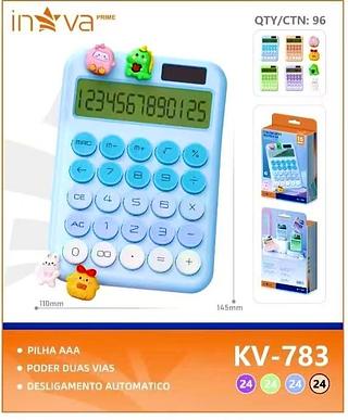 CALCULADORA COLORIDA COM BICHINHOS🐰🐭🐻🐸, ( 12 DÍGITOS ). ( INOVA )