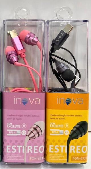 FONE DE OUVIDO COM FIO E BORRACHINHA PARA ANDROID ( TC ). ( INOVA )