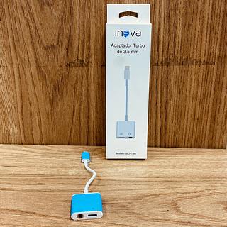CABO ADAPTADOR 2 EM 1 DE FONE DE OUVIDO ( P2 ) E CARREGADOR PARA IPHONE ( I6 ), P2 | IP. ( INOVA )