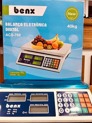 BALANÇA ELETRÔNICA DIGITAL, BIVOLT ( 40KG ). ( BENX )