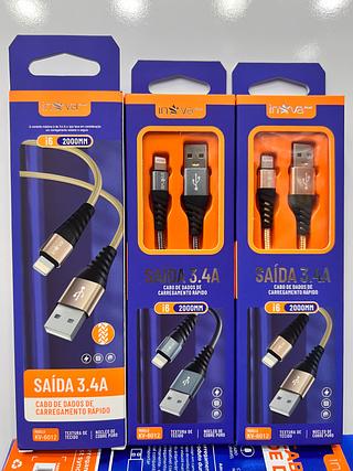 CABO ( 3.4A ) PARA IPHONE ( I6 ), ( 2M ). ( INOVA )